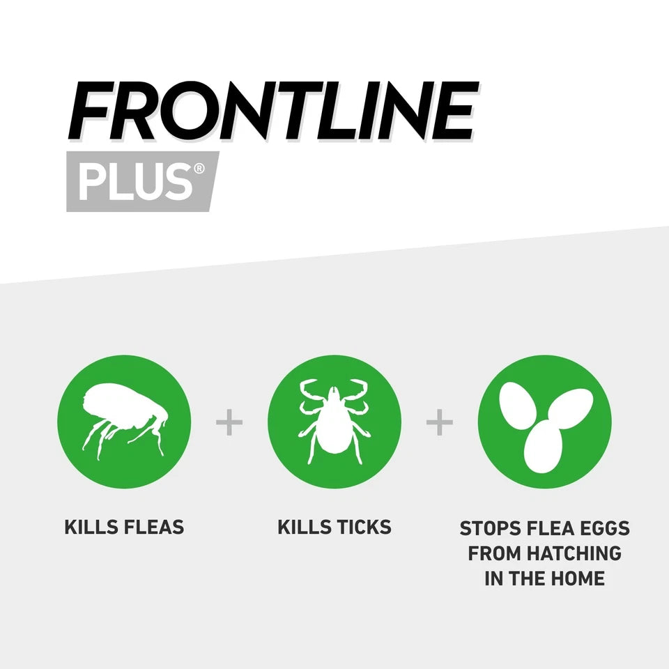 FRONTLINE PLUS Spot-On Flea and Tick Treatment for Small Dogs (2kg-10kg)