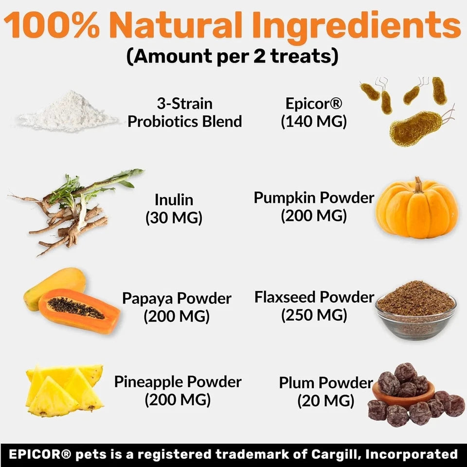 NutriPaw Pre, Pro & Post Biotic Dog Treats Gut Digestive & Immune Support