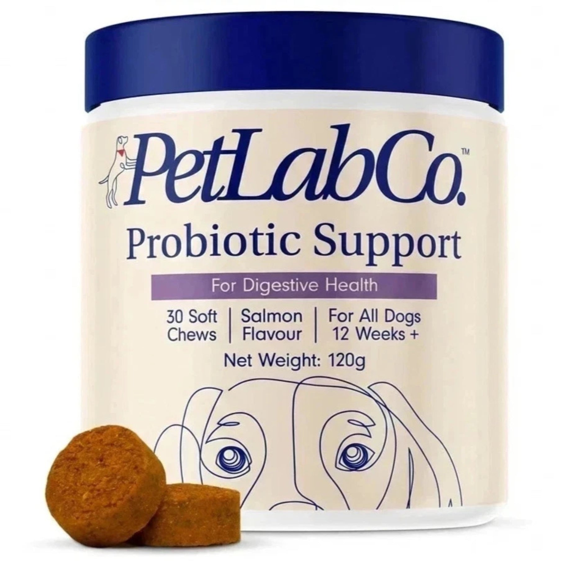 NEW PetlabCo Probiotic Dog Chews Gut Health Support Treats Stop Itchy Skin&Yeast