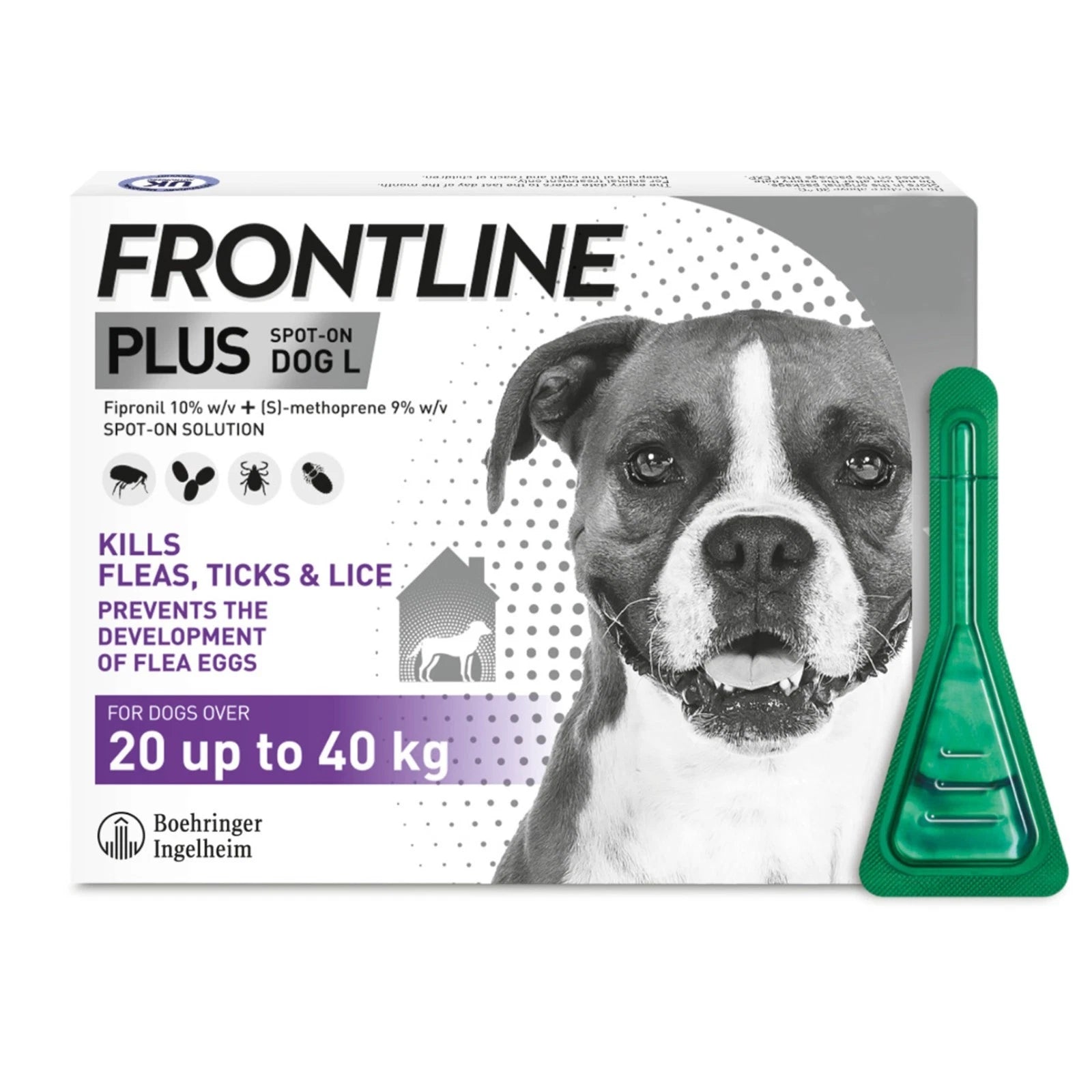 FRONTLINE PLUS Spot-On Flea and Tick Treatment for Large Dogs (20kg-40kg)