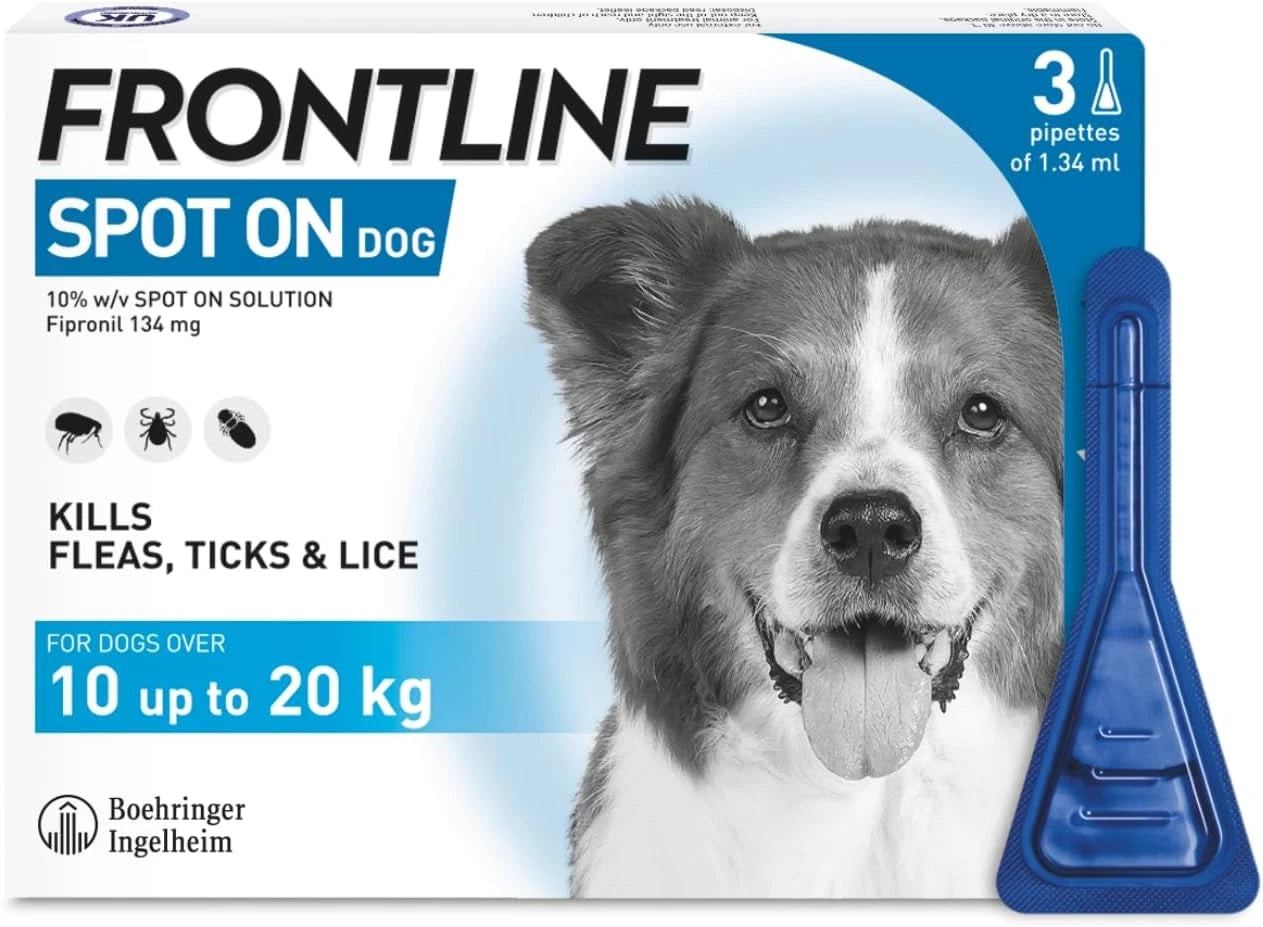 FRONTLINE SPOT-ON Flea & Tick Treatment for Medium Dogs (10kg-20kg)